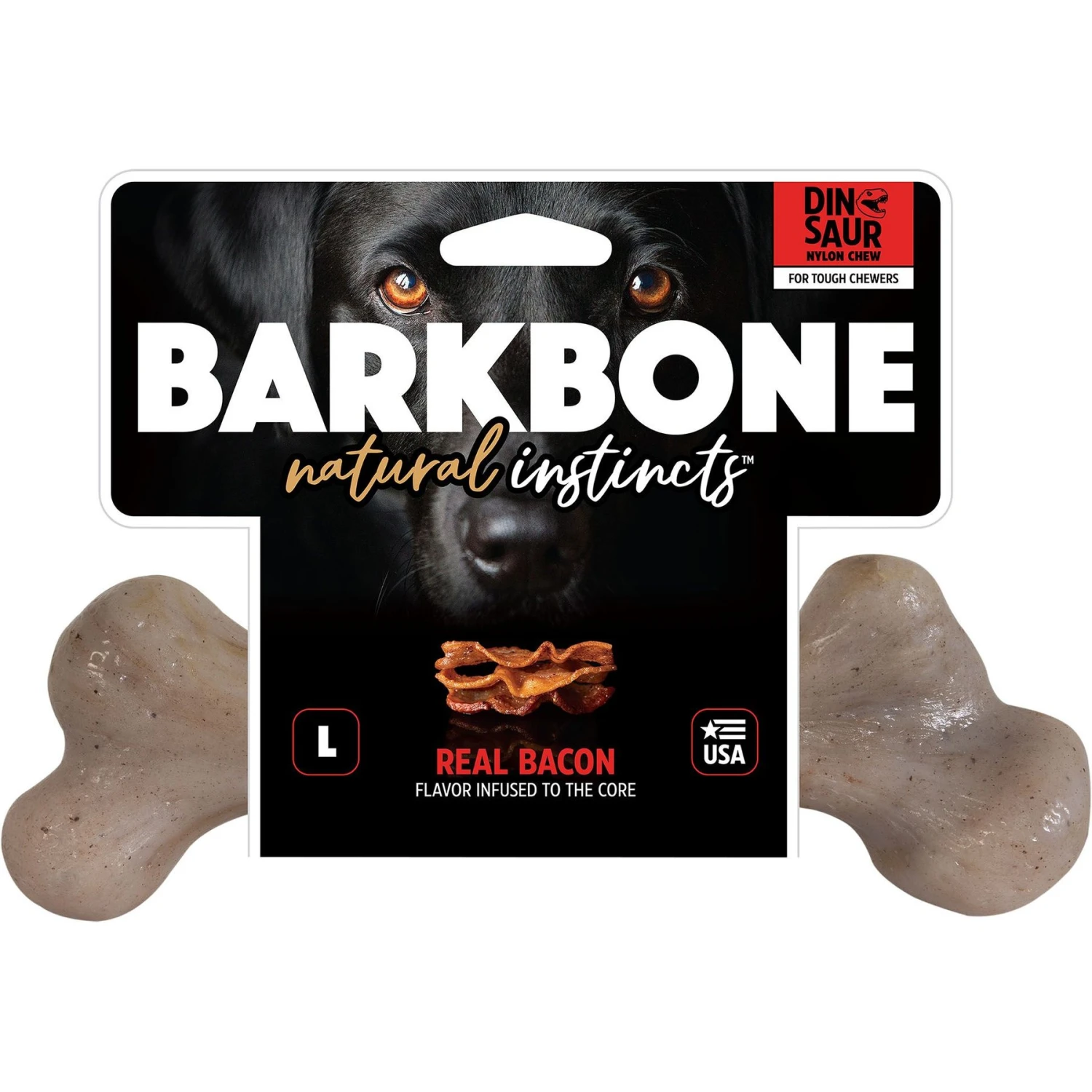 Pet Qwerks Dinosaur BarkBone Bacon Flavor Tough Dog Chew Toy 1 Pet Qwerks Dinosaur BarkBone Bacon Flavor Tough Dog Chew Toy