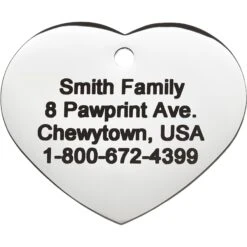 Frisco Personalized Dog & Cat ID Tag, Heart -PetSafe Kong Shop 153006 PT3. AC SS1800 V1548964752