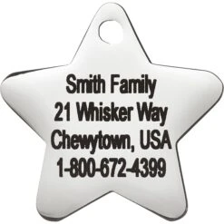 Frisco Stainless Steel Personalized Dog & Cat ID Tag, Star -PetSafe Kong Shop 153017 PT3. AC SS1800 V1548964858