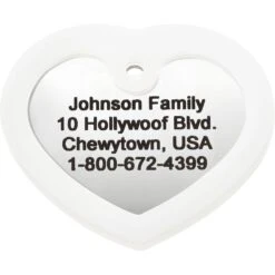 GoTags Stainless Steel Personalized Dog Tag With Silencer, Heart, Regular -PetSafe Kong Shop 153027 PT2. AC SS1800 V1540560783