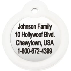 GoTags Stainless Steel Personalized Dog Tag With Silencer, Round, Regular -PetSafe Kong Shop 153036 PT2. AC SS1800 V1540560735