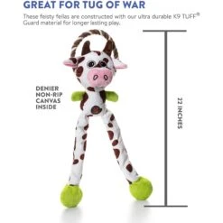 Charming Pet Thunda Tugga Leggy Cow Squeaky Plush Dog Toy -PetSafe Kong Shop 155141 PT6. AC SS1800 V1594677478