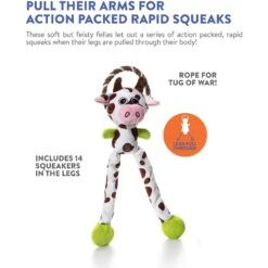 Charming Pet Thunda Tugga Leggy Cow Squeaky Plush Dog Toy -PetSafe Kong Shop 155141 PT7. AC SS1800 V1594679766