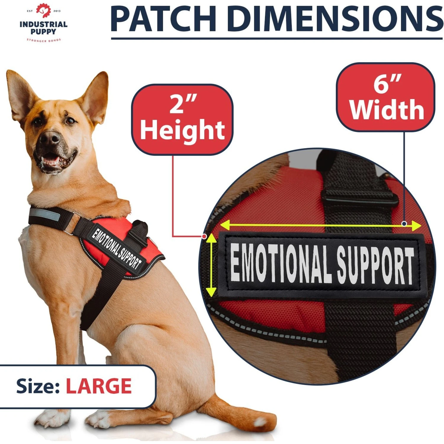 Industrial Puppy Emotional Support Dog Patches 3 Industrial Puppy Emotional Support Dog Patches - Image 3