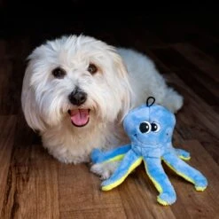Snuggle Puppy Tender-Tuffs Curly Leg Octopus Tough Squeaky Dog Easy Grab Toy -PetSafe Kong Shop 155708 PT5. AC SS1800 V1667518706