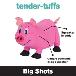Snuggle Puppy Tender-Tuffs Plump Pink Pig Tough Squeaky Dog Toy -PetSafe Kong Shop 155734 PT2. AC SS1800 V1667517901