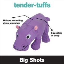 Snuggle Puppy Tender-Tuffs Plump Purple Hippo Tough Squeaky Dog Toy -PetSafe Kong Shop 155735 PT2. AC SS1800 V1667518458