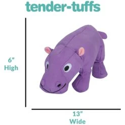 Snuggle Puppy Tender-Tuffs Plump Purple Hippo Tough Squeaky Dog Toy -PetSafe Kong Shop 155735 PT3. AC SS1800 V1667518749