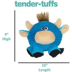 Snuggle Puppy Tender Tuffs Round Blue Cow Plush Squeaky Dog Toy, Blue -PetSafe Kong Shop 155739 PT3. AC SS1800 V1667520018
