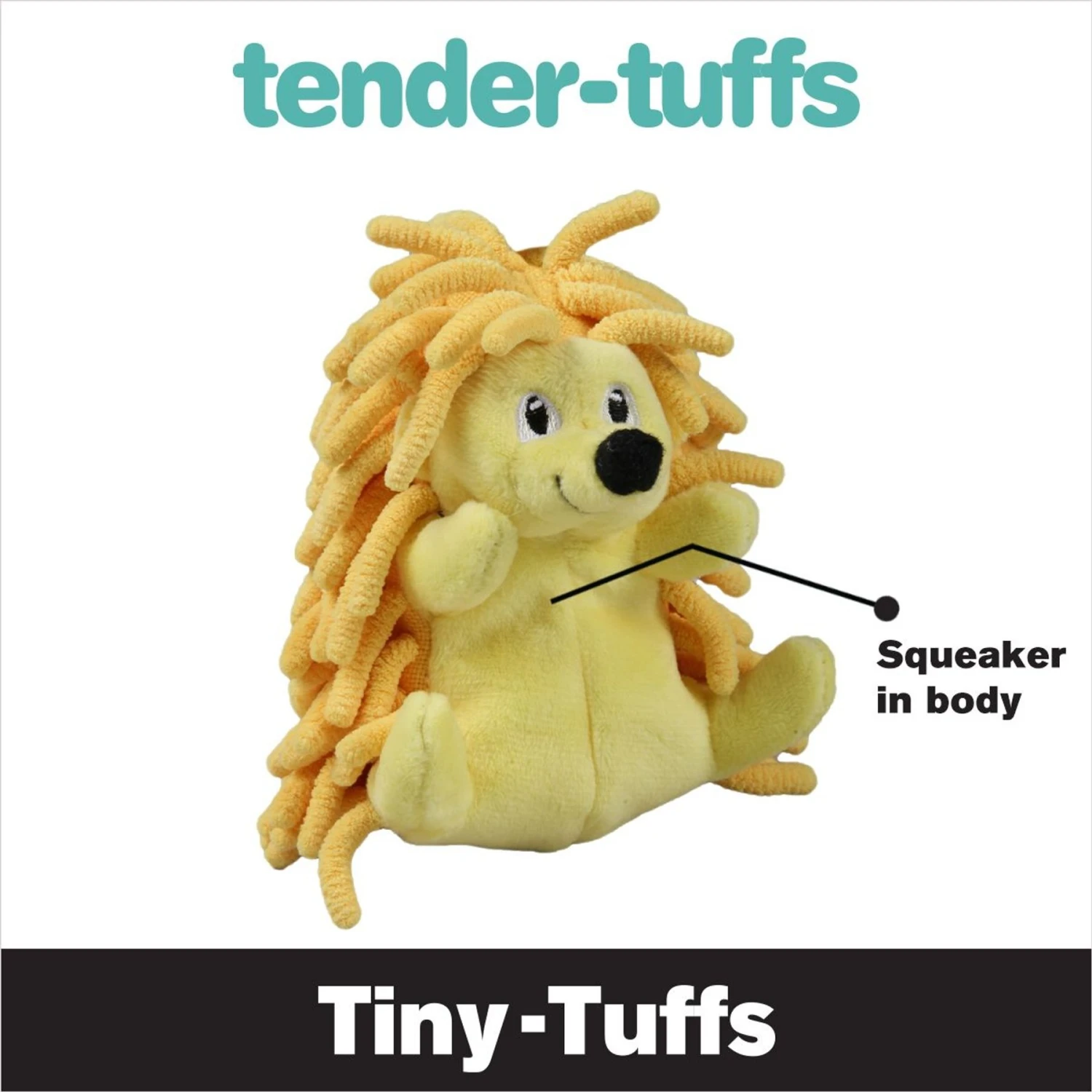 Smart Pet Love Snuggle Puppy Tender-Tuffs Yellow Hedgehog Squeaky Dog Toy 3 Smart Pet Love Snuggle Puppy Tender-Tuffs Yellow Hedgehog Squeaky Dog Toy - Image 3