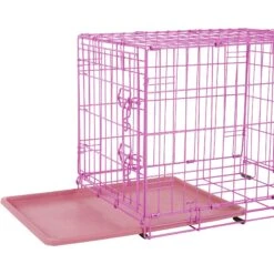 Frisco Fold & Carry Single Door Collapsible Wire Dog Crate, Pink -PetSafe Kong Shop 160806 PT3. AC SS1800 V1561066324
