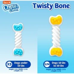 Hartz Chew 'n Clean Twisty Bone Bacon Scented Flexible Dog Chew Toy -PetSafe Kong Shop 161034 PT2. AC SS1800 V1667337297