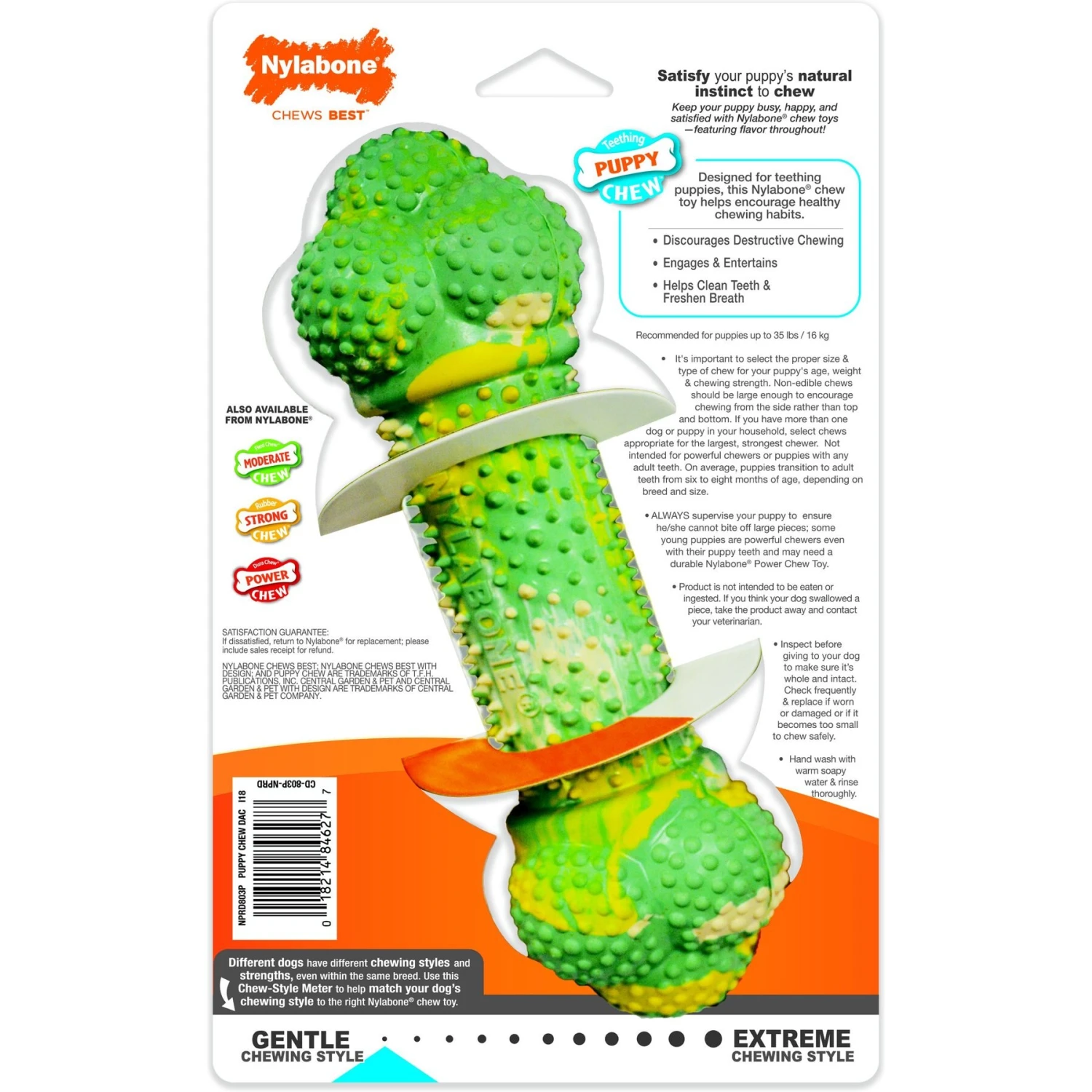 Nylabone Just For Puppies Double Action Bone Puppy Dog Teething Chew Toy, Banana & Peanut Butter 9 Nylabone Just For Puppies Double Action Bone Puppy Dog Teething Chew Toy, Banana & Peanut Butter - Image 9