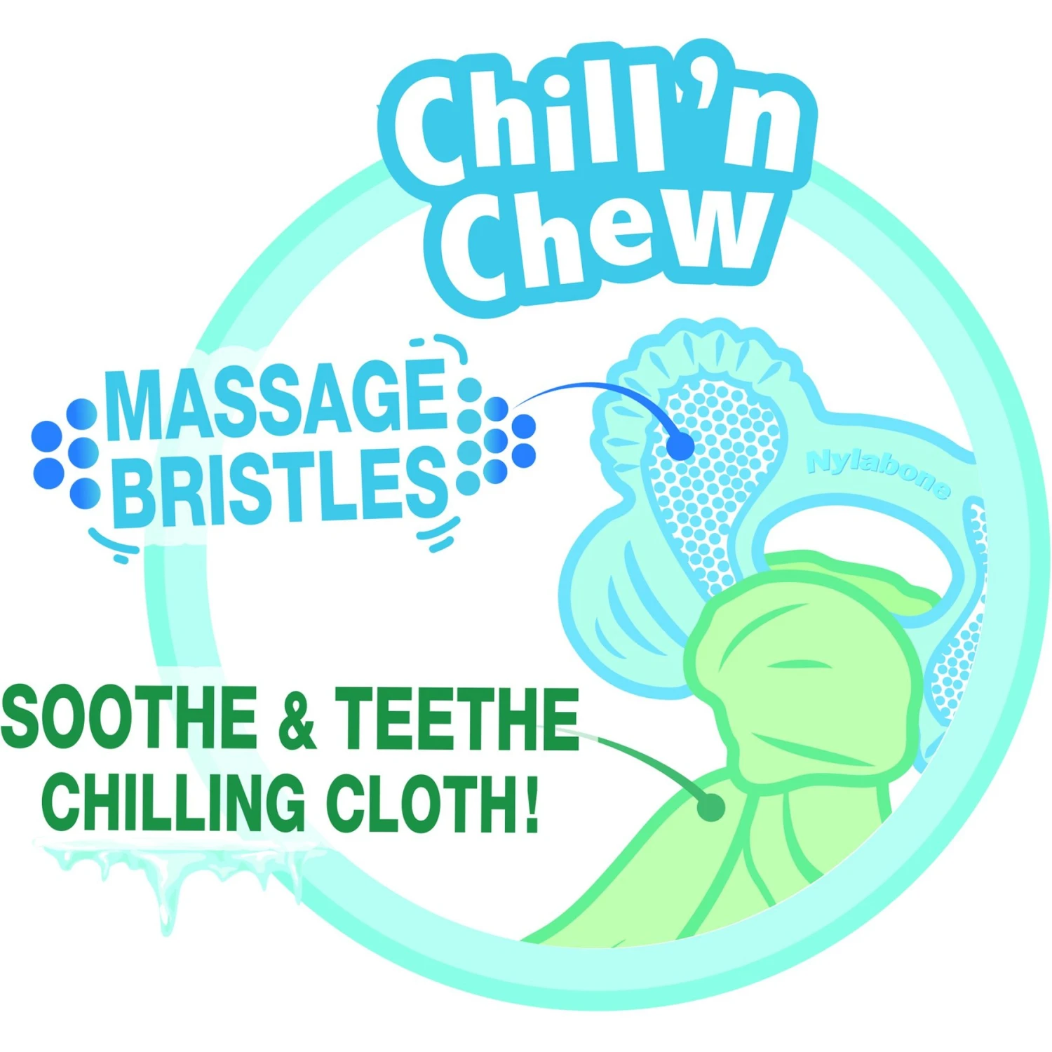 Nylabone Puppy Chew Freezer Dog Bone Chill & Chew Bone Peanut Butter 5 Nylabone Puppy Chew Freezer Dog Bone Chill & Chew Bone Peanut Butter - Image 5