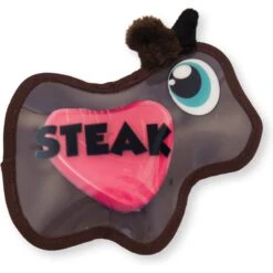 Outward Hound Squeak-Seez Cow Plush Dog Toy