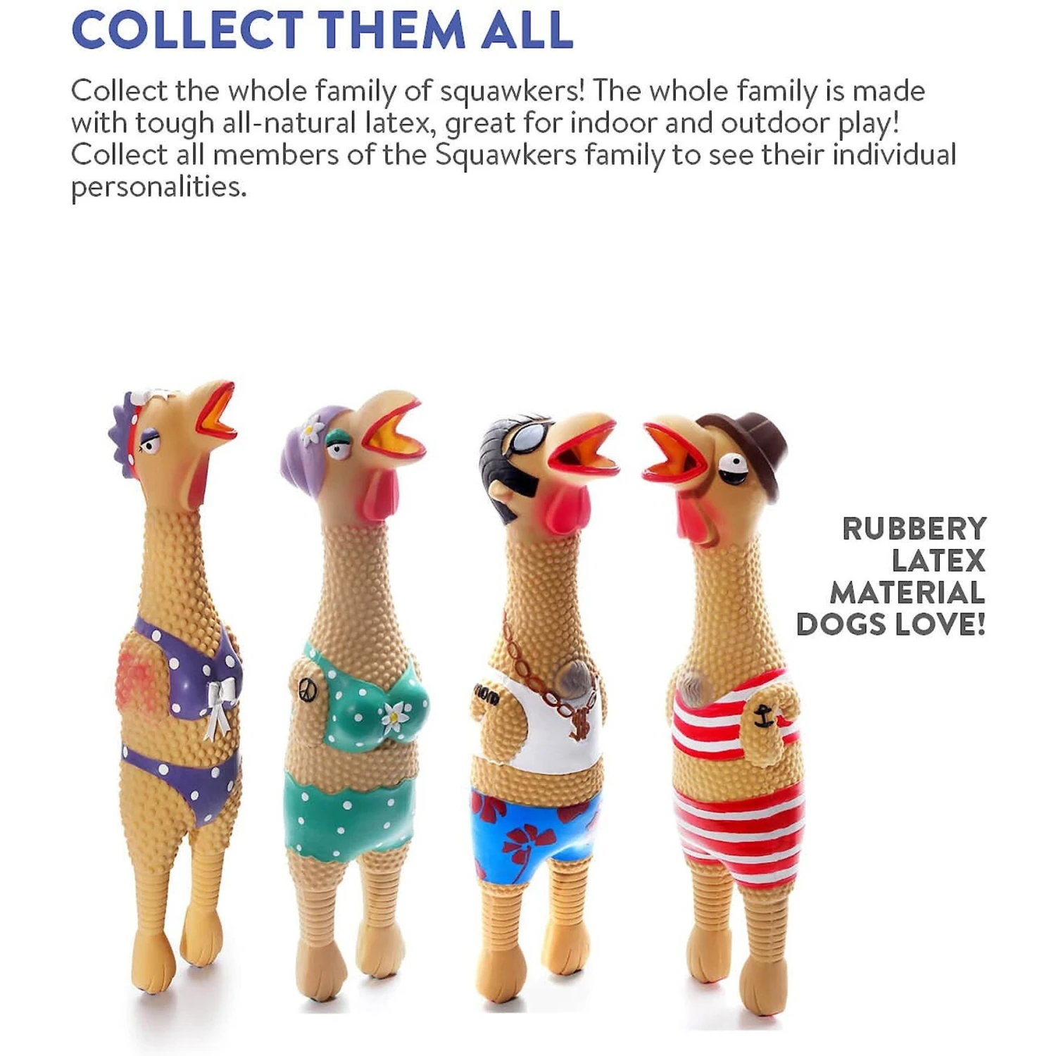 Charming Pet Squawkers Grandma Hippie Chick Squeaky Latex Dog Toy 7 Charming Pet Squawkers Grandma Hippie Chick Squeaky Latex Dog Toy - Image 7