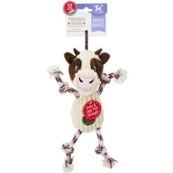 Charming Pet Ranch Roperz Cow Squeaky Plush Dog Toy -PetSafe Kong Shop 162116 PT6. AC SS1800 V1594677422