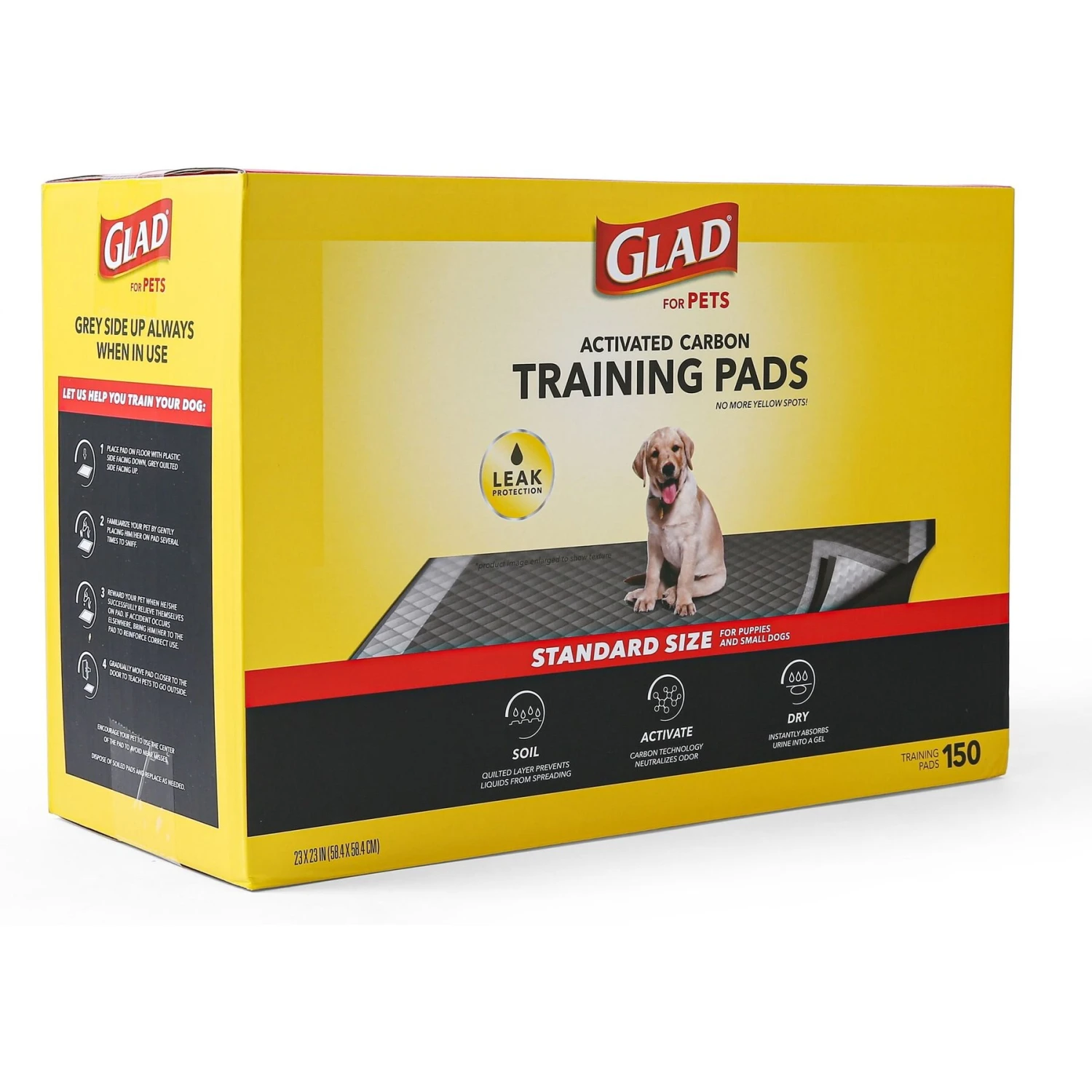 Glad For Pets Activated Carbon Dog Training Pads, 23" X 23" 4 Glad For Pets Activated Carbon Dog Training Pads, 23" X 23" - Image 4