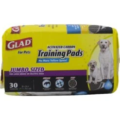 Glad For Pets Activated Carbon Jumbo Dog Training Pads, 28 X 30-in, 30 Count, Unscented -PetSafe Kong Shop 163256 PT2. AC SS1800 V1555090657