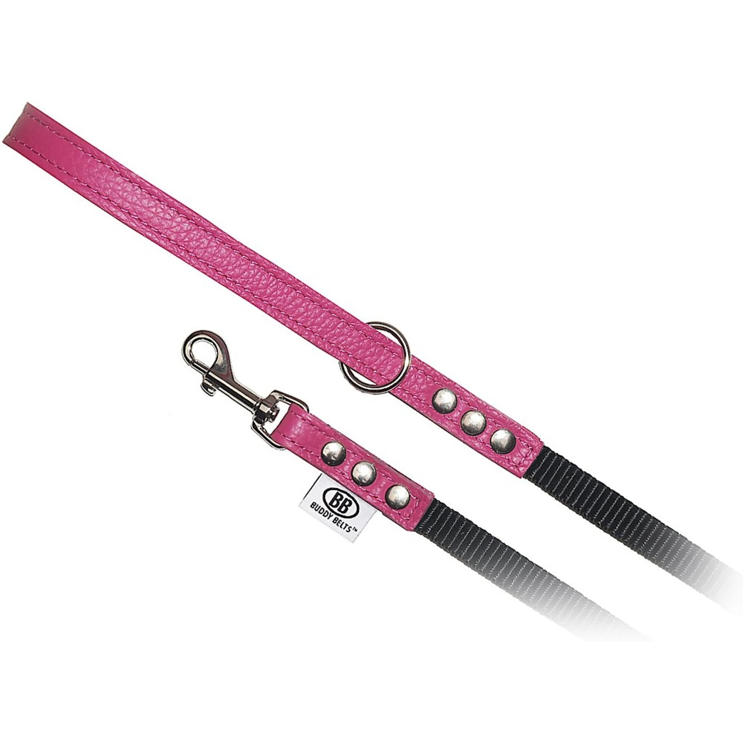 Buddy Belts Accent Leather & Nylon Dog Leash 1 Buddy Belts Accent Leather & Nylon Dog Leash