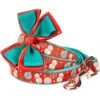 Blueberry Pet Christmas Snowman Dog Leash With Detachable Bow Tie