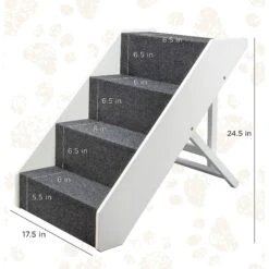 Arf Pets Foldable Dog & Cat Stairs, White -PetSafe Kong Shop 173273 PT3. AC SS1800 V1569551081