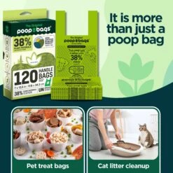 The Original Poop Bags Handle Tie USDA Biobased Waste Bags, Green, Large, 120 Count 10 The Original Poop Bags Handle Tie USDA Biobased Waste Bags, Green, Large, 120 Count -PetSafe Kong Shop 173549 PT3. AC SS1800 V1695135188