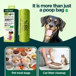The Original Poop Bags USDA Biobased Bulk Roll, Green, Large, 300 Count 10 The Original Poop Bags USDA Biobased Bulk Roll, Green, Large, 300 Count -PetSafe Kong Shop 173551 PT3. AC SS1800 V1695136205