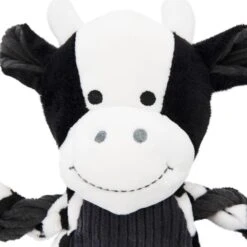 Charming Pet Pulleez Cow Squeaky Plush Dog Toy -PetSafe Kong Shop 173694 PT4. AC SS1800 V1594674734