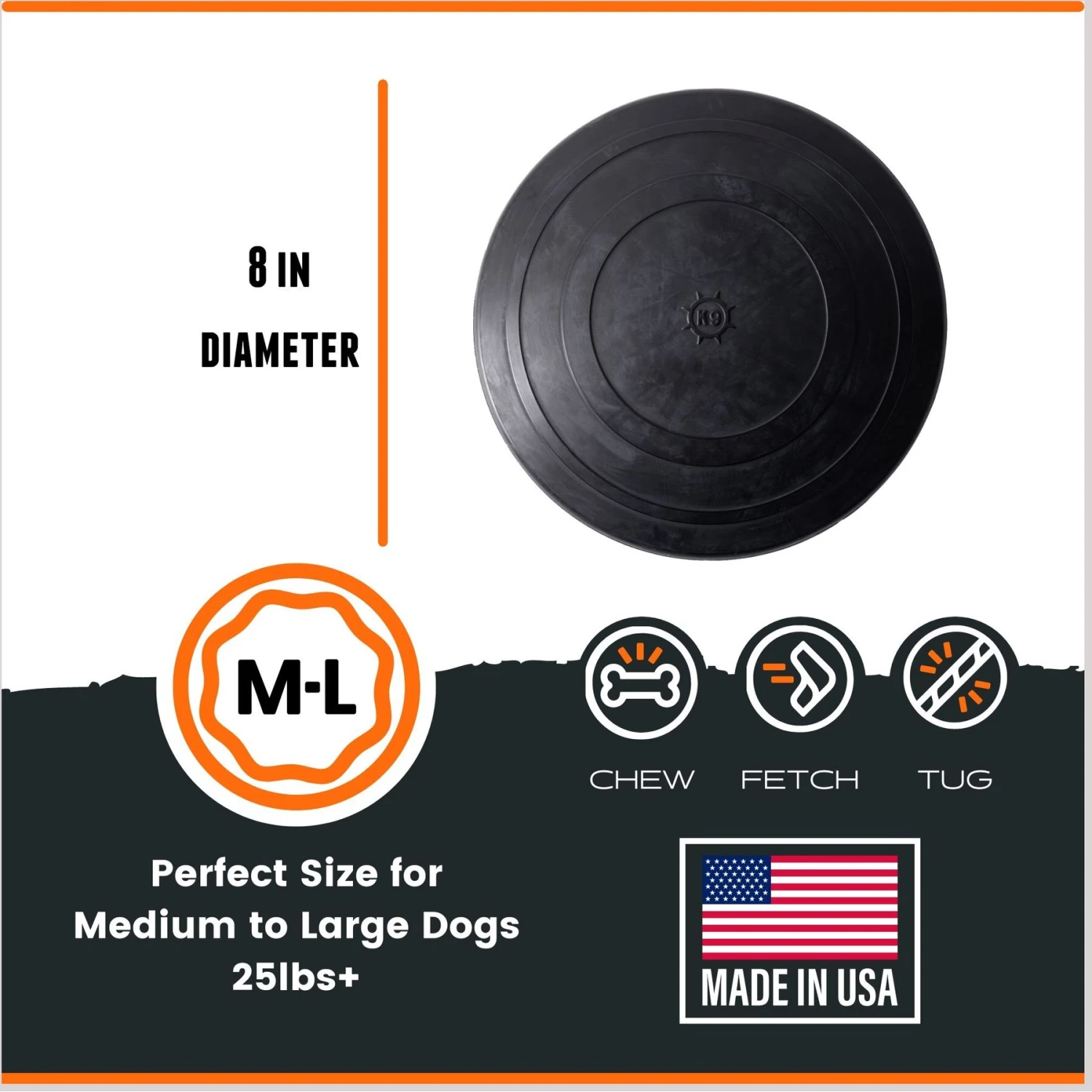 Monster K9 Dog Toys Indestructible Flying Disc Dog Toy 2 Monster K9 Dog Toys Indestructible Flying Disc Dog Toy - Image 2