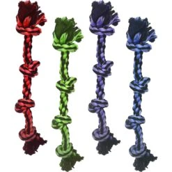 Multipet Nuts For Knots 4-Knot Rope Dog Toy, Color Varies