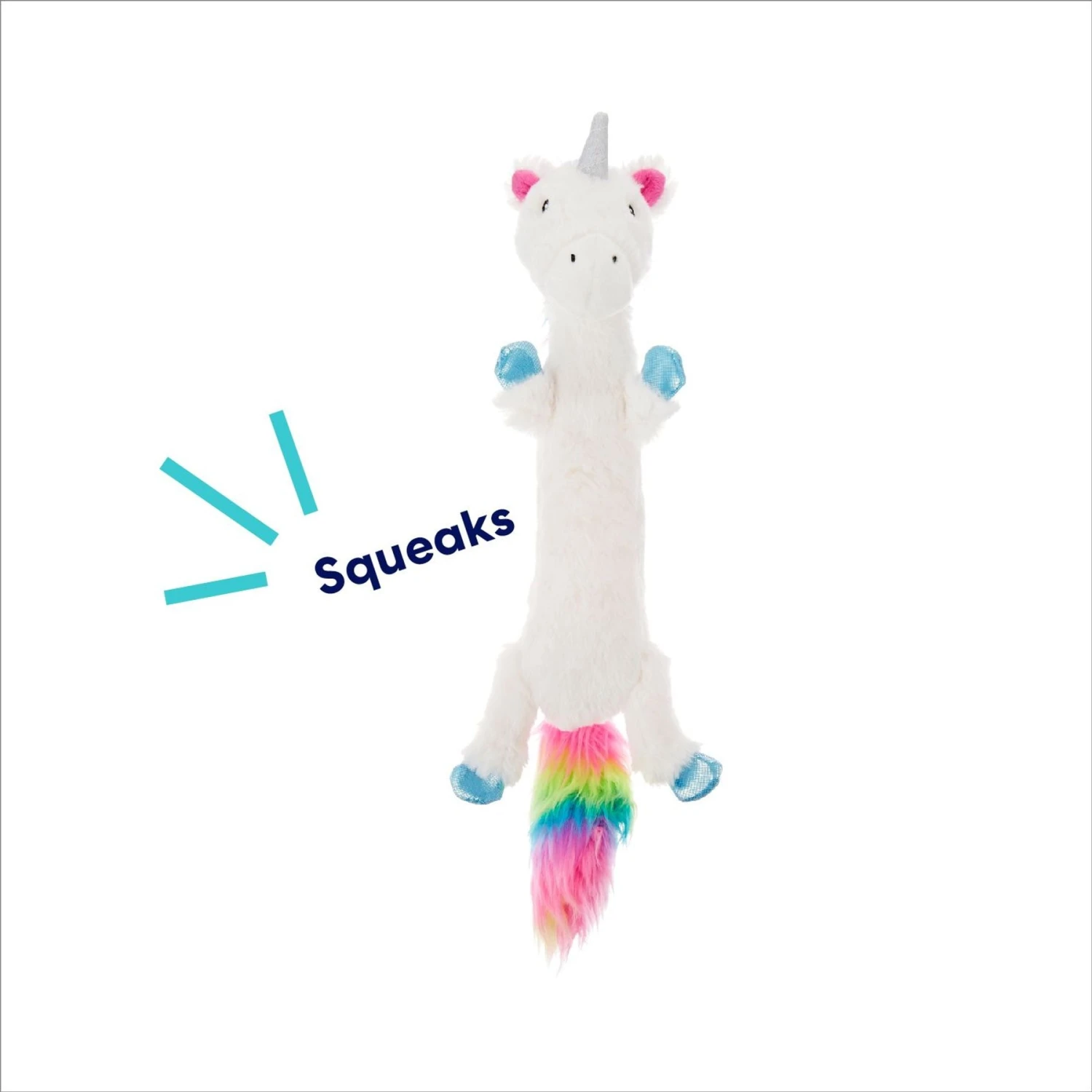 Frisco Unicorn Skinny Plush Squeaky Dog Toy 3 Frisco Unicorn Skinny Plush Squeaky Dog Toy - Image 3