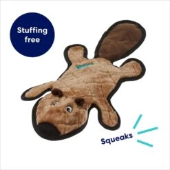 Frisco Beaver Stuffing-Free Flat Plush Squeaky Dog Toy -PetSafe Kong Shop 174729 PT2. AC SS1800 V1695670690