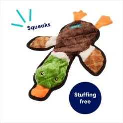 Frisco Mallard Stuffing-Free Flat Plush Squeaky Dog Toy -PetSafe Kong Shop 174731 PT2. AC SS1800 V1686579090
