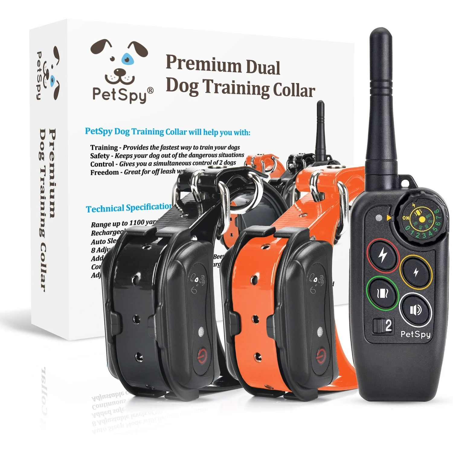 PetSpy M686 3300-ft Premium Remote Dog Training Collar 1 PetSpy M686 3300-ft Premium Remote Dog Training Collar