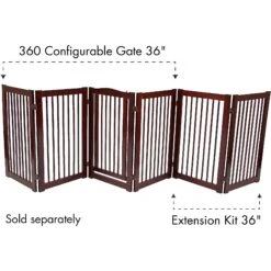 Primetime Petz 360 Configurable Gate Extension Kit, Walnut -PetSafe Kong Shop 175891 PT2. AC SS1800 V1569026665
