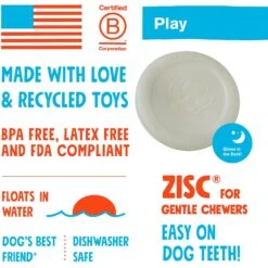 West Paw Zogoflex Glow Zisc Flying Disc Dog Toy -PetSafe Kong Shop 176440 PT3. AC SS1800 V1629323472