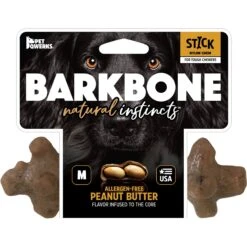 Pet Qwerks BarkBone Peanut Butter Flavor Chew Stick Tough Dog Chew Toy