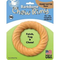 Pet Qwerks BarkBone Peanut Butter Flavor Chew Ring Tough Dog Chew Toy -PetSafe Kong Shop 179067 PT4. AC SS1800 V1589915856