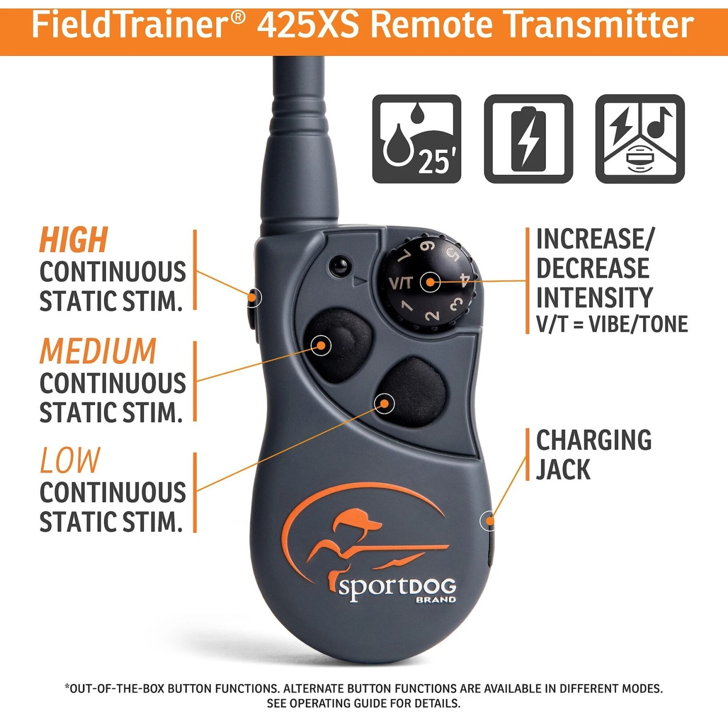 SportDOG FieldTrainer 425XS Waterproof Stubborn Dog E-Collar 2 SportDOG FieldTrainer 425XS Waterproof Stubborn Dog E-Collar - Image 2