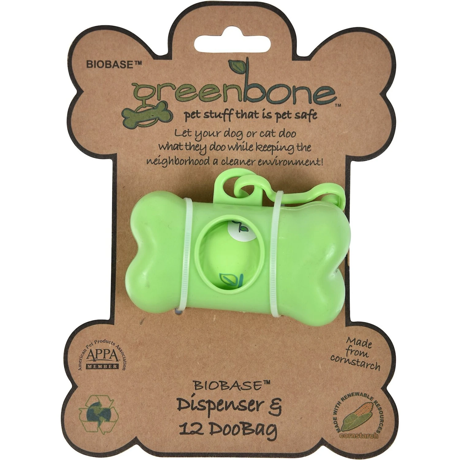 Greenbone Dog Waste Bag & Dispenser 1 Greenbone Dog Waste Bag & Dispenser
