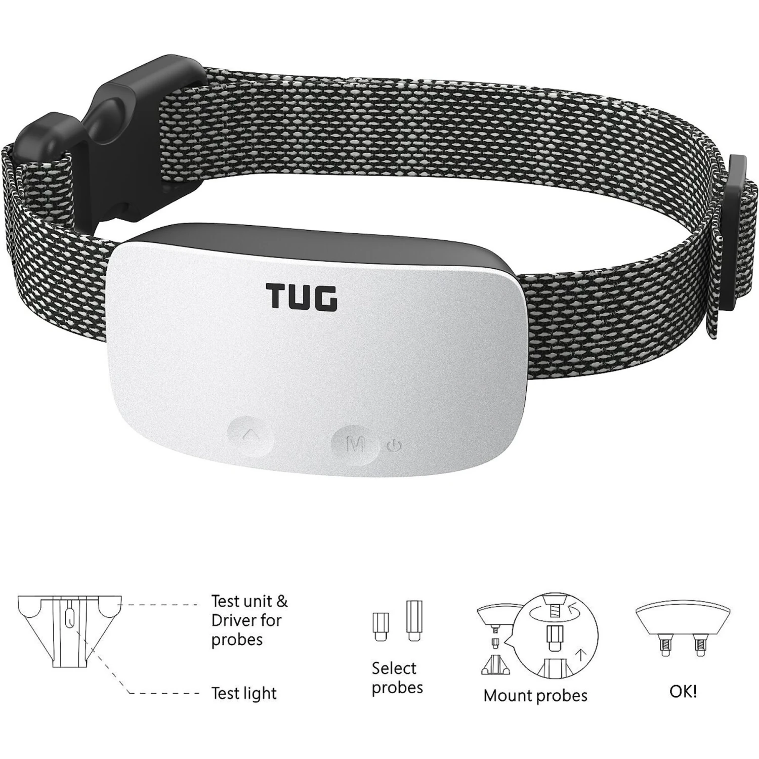 TUG Rechargeable Waterproof Dog Bark Collar, White 3 TUG Rechargeable Waterproof Dog Bark Collar, White - Image 3