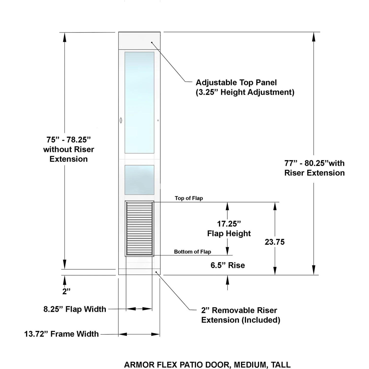 High Tech Pet Products Armor Flex Low-E Sliding Glass Regular Height Patio Pet Door 4 High Tech Pet Products Armor Flex Low-E Sliding Glass Regular Height Patio Pet Door - Image 4