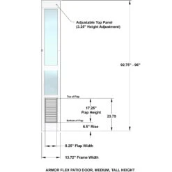 High Tech Pet Products Armor Flex Low-E Patio Extra Tall Height Pet Door Opening -PetSafe Kong Shop 181859 PT3. AC SS1800 V1563371593