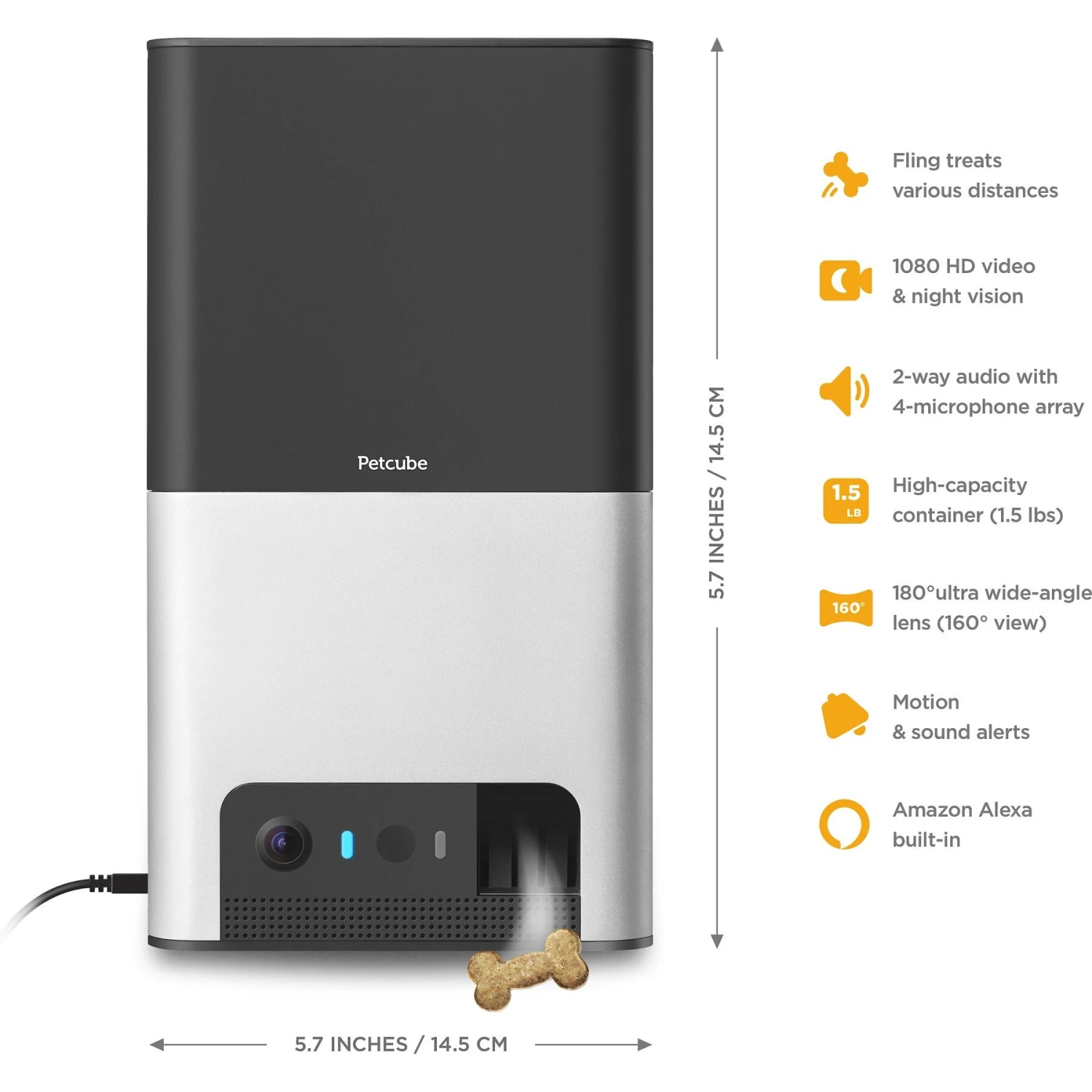 Petcube Bites 2 Wi-Fi Pet Camera & Treat Dispenser 6 Petcube Bites 2 Wi-Fi Pet Camera & Treat Dispenser - Image 6