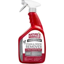 Nature's Miracle Advanced Platinum Dog Antibacterial Stain Remover & Odor Eliminator Spray, 32-oz Bottle