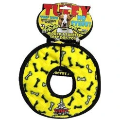 Tuffy's No Stuff Ultimate Ring Bone Squeaky Plush Dog Toy -PetSafe Kong Shop 184091 PT5. AC SS1800 V1589570768