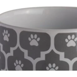 Bone Dry Paw Lattice Print Ceramic Dog & Cat Treat Canister -PetSafe Kong Shop 185435 PT4. AC SS1800 V1565793766