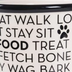 Bone Dry Text Print Ceramic Dog Treat Canister -PetSafe Kong Shop 185438 PT6. AC SS1800 V1565793798