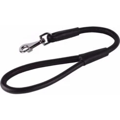 CollarDirect Short Traffic Rolled Leather Dog Leash